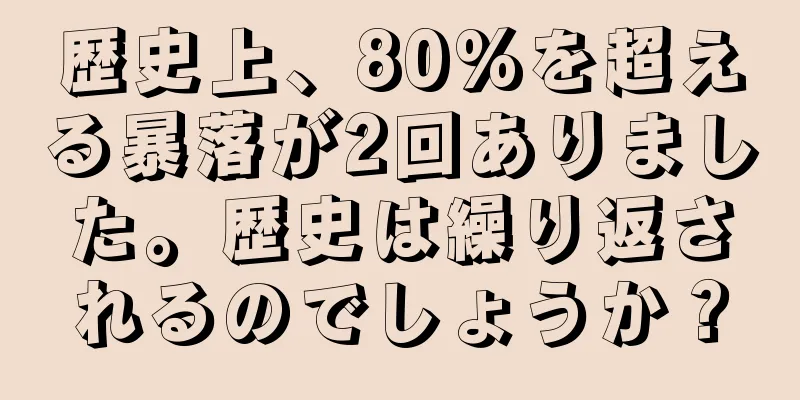 歴史上、80%を超える暴落が2回ありました。歴史は繰り返されるのでしょうか？