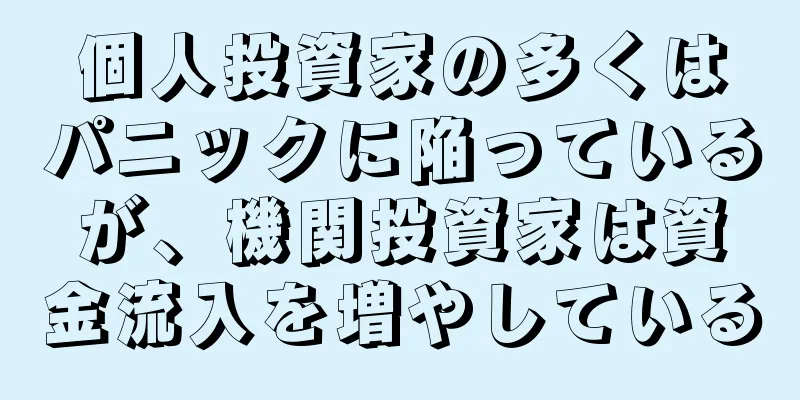個人投資家の多くはパニックに陥っているが、機関投資家は資金流入を増やしている