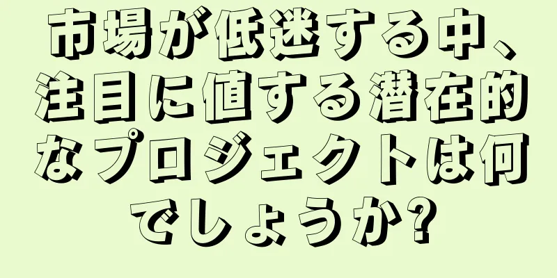 市場が低迷する中、注目に値する潜在的なプロジェクトは何でしょうか?