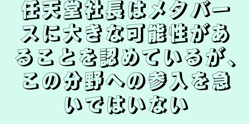 任天堂社長はメタバースに大きな可能性があることを認めているが、この分野への参入を急いではいない