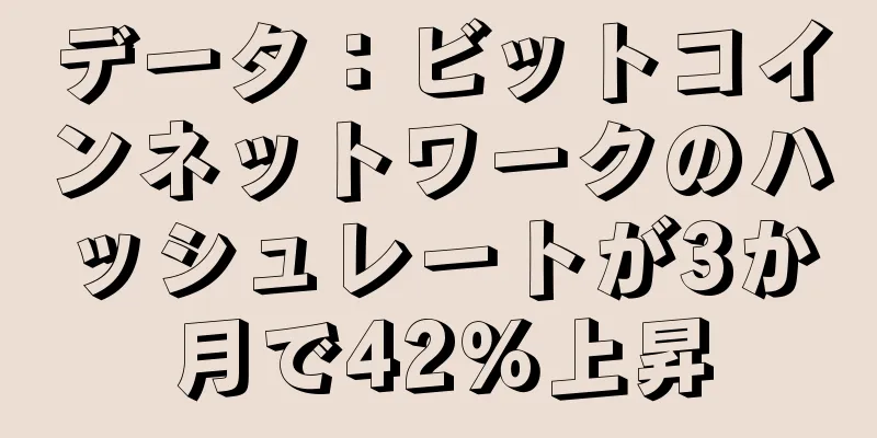 データ：ビットコインネットワークのハッシュレートが3か月で42％上昇