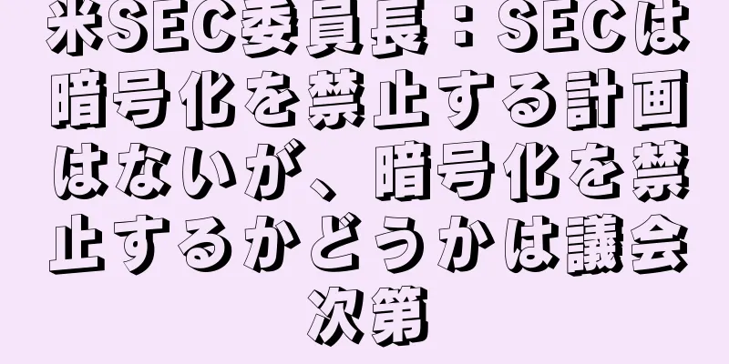 米SEC委員長：SECは暗号化を禁止する計画はないが、暗号化を禁止するかどうかは議会次第