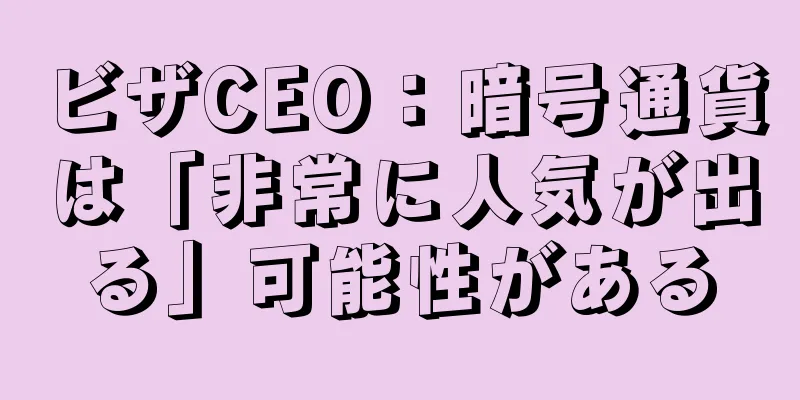 ビザCEO：暗号通貨は「非常に人気が出る」可能性がある
