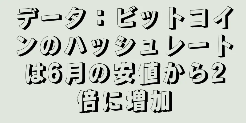 データ：ビットコインのハッシュレートは6月の安値から2倍に増加
