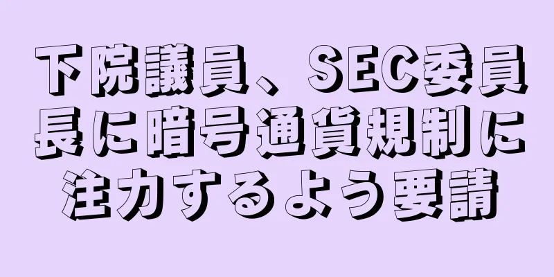 下院議員、SEC委員長に暗号通貨規制に注力するよう要請