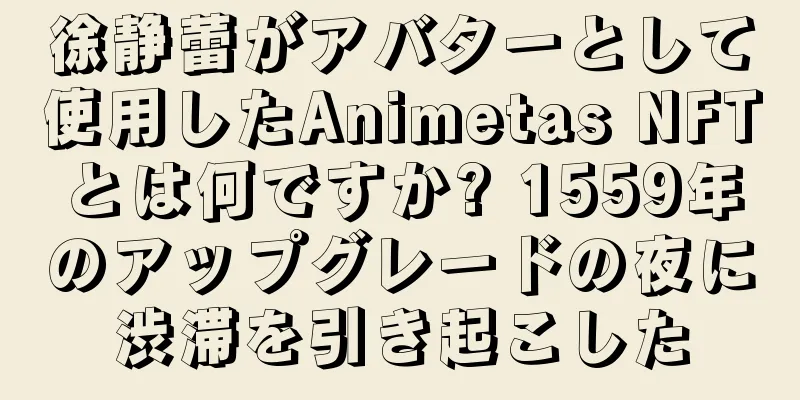 徐静蕾がアバターとして使用したAnimetas NFTとは何ですか? 1559年のアップグレードの夜に渋滞を引き起こした