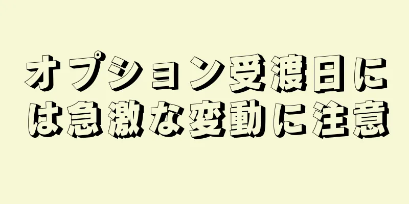 オプション受渡日には急激な変動に注意
