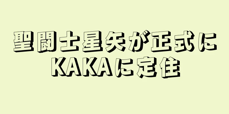 聖闘士星矢が正式にKAKAに定住