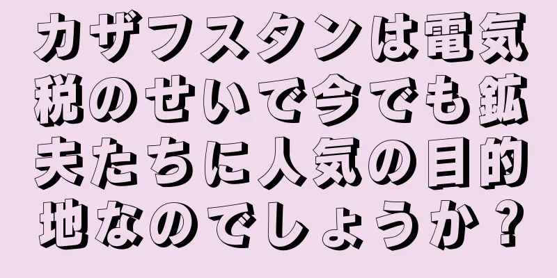 カザフスタンは電気税のせいで今でも鉱夫たちに人気の目的地なのでしょうか？
