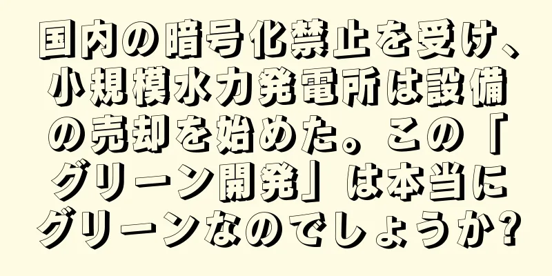 国内の暗号化禁止を受け、小規模水力発電所は設備の売却を始めた。この「グリーン開発」は本当にグリーンなのでしょうか?