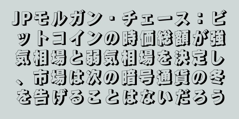 JPモルガン・チェース：ビットコインの時価総額が強気相場と弱気相場を決定し、市場は次の暗号通貨の冬を告げることはないだろう