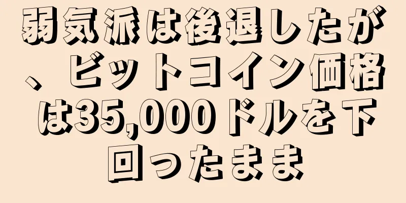 弱気派は後退したが、ビットコイン価格は35,000ドルを下回ったまま