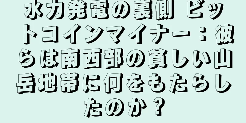 水力発電の裏側 ビットコインマイナー：彼らは南西部の貧しい山岳地帯に何をもたらしたのか？