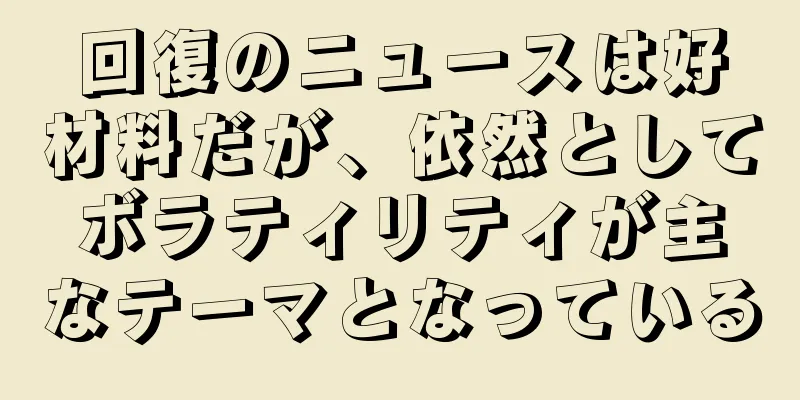 回復のニュースは好材料だが、依然としてボラティリティが主なテーマとなっている