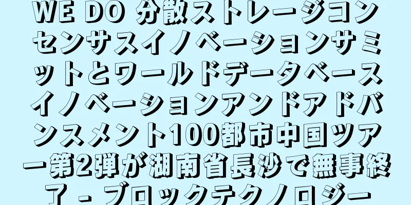 WE DO 分散ストレージコンセンサスイノベーションサミットとワールドデータベースイノベーションアンドアドバンスメント100都市中国ツアー第2弾が湖南省長沙で無事終了 - ブロックテクノロジー