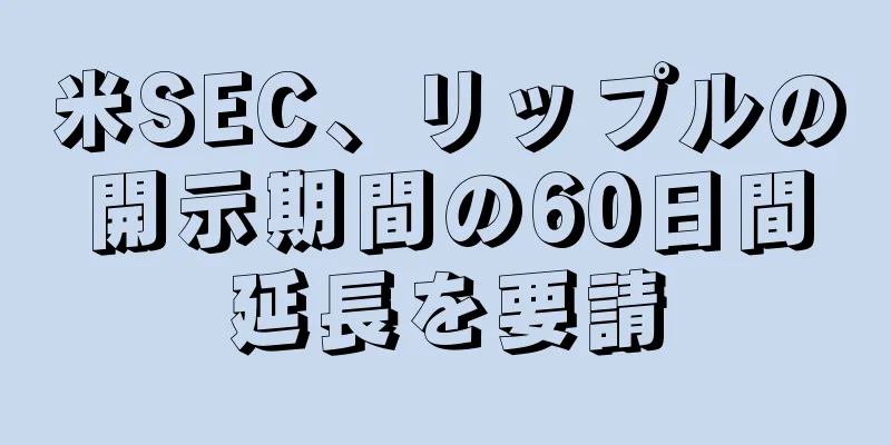 米SEC、リップルの開示期間の60日間延長を要請