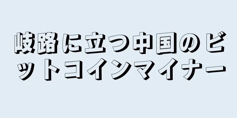 岐路に立つ中国のビットコインマイナー
