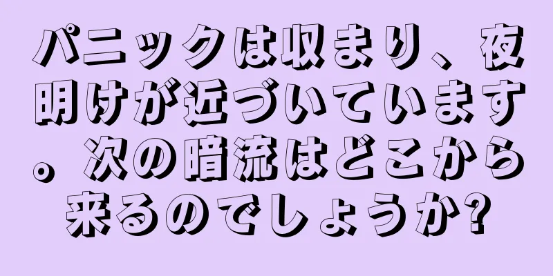 パニックは収まり、夜明けが近づいています。次の暗流はどこから来るのでしょうか?