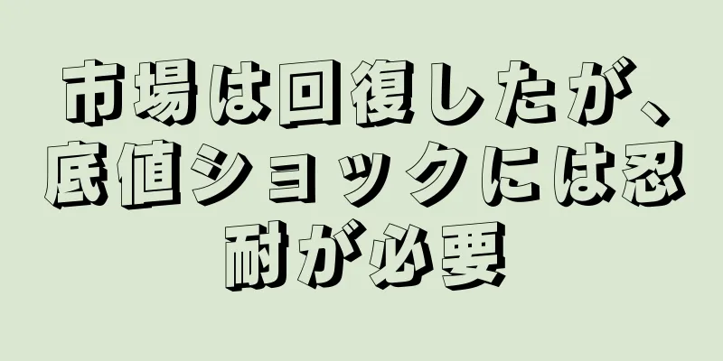 市場は回復したが、底値ショックには忍耐が必要