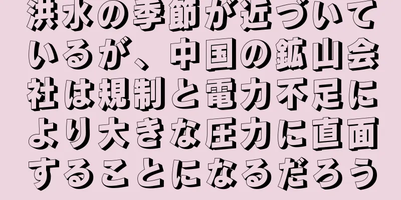 洪水の季節が近づいているが、中国の鉱山会社は規制と電力不足により大きな圧力に直面することになるだろう