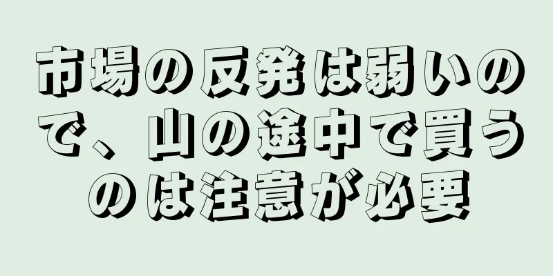 市場の反発は弱いので、山の途中で買うのは注意が必要