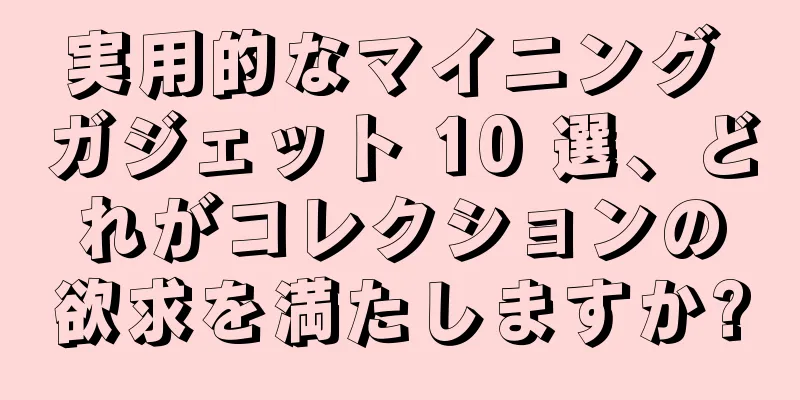 実用的なマイニング ガジェット 10 選、どれがコレクションの欲求を満たしますか?