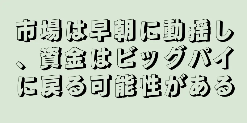 市場は早朝に動揺し、資金はビッグパイに戻る可能性がある