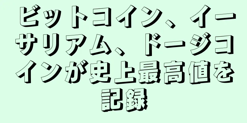 ビットコイン、イーサリアム、ドージコインが史上最高値を記録