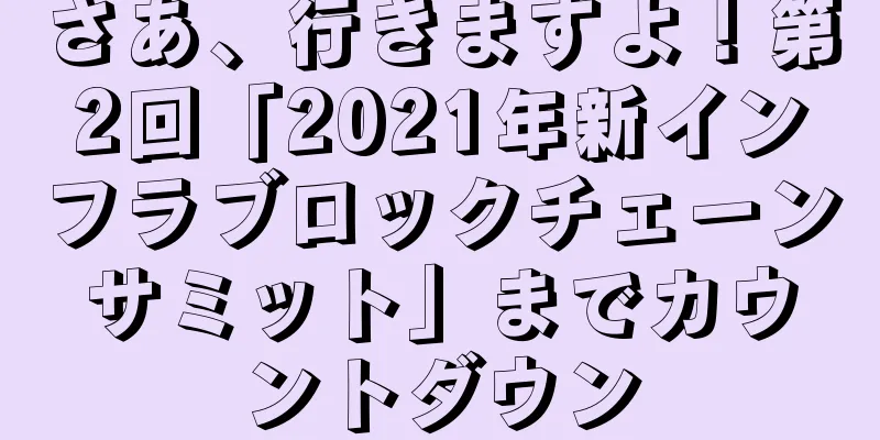さあ、行きますよ！第2回「2021年新インフラブロックチェーンサミット」までカウントダウン