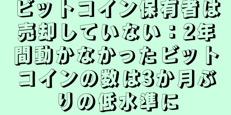 ビットコイン保有者は売却していない：2年間動かなかったビットコインの数は3か月ぶりの低水準に