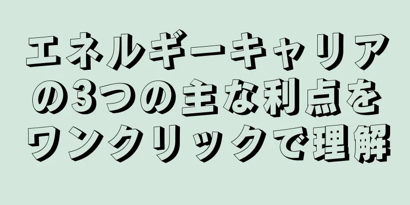 エネルギーキャリアの3つの主な利点をワンクリックで理解