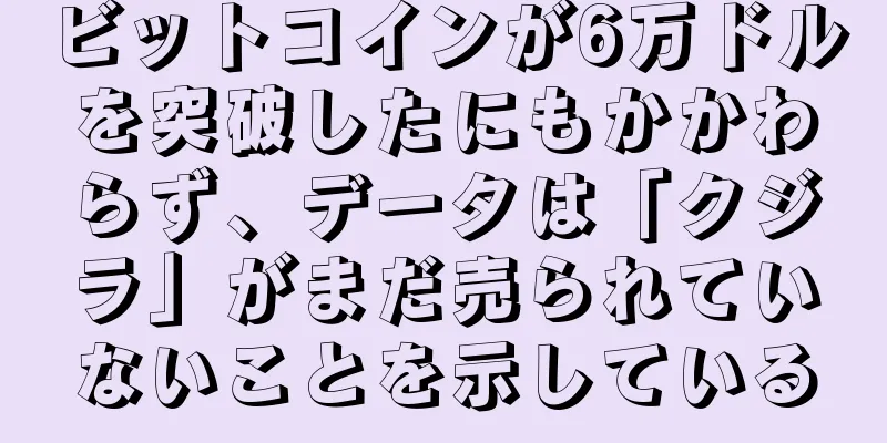 ビットコインが6万ドルを突破したにもかかわらず、データは「クジラ」がまだ売られていないことを示している