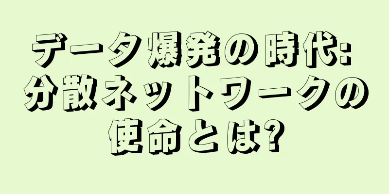 データ爆発の時代: 分散ネットワークの使命とは?