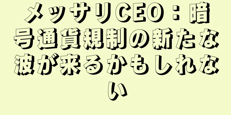 メッサリCEO：暗号通貨規制の新たな波が来るかもしれない