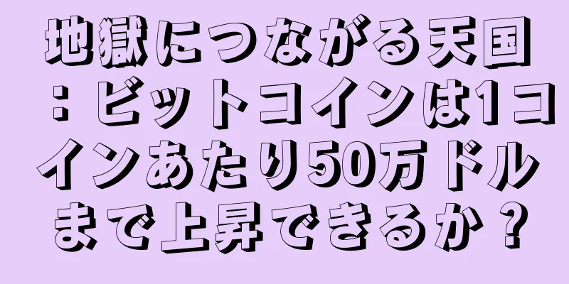 地獄につながる天国：ビットコインは1コインあたり50万ドルまで上昇できるか？