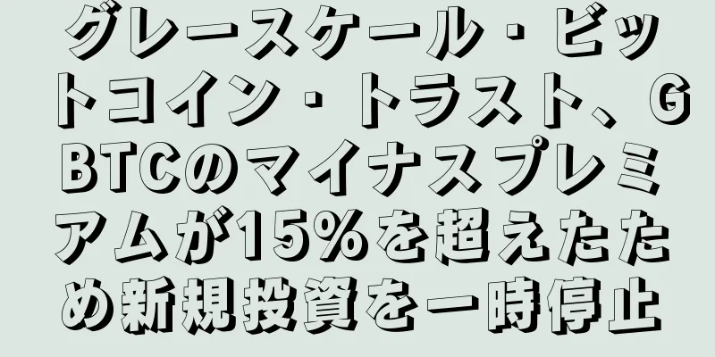 グレースケール・ビットコイン・トラスト、GBTCのマイナスプレミアムが15%を超えたため新規投資を一時停止