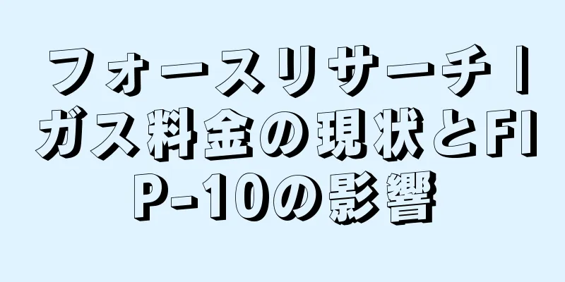 フォースリサーチ |ガス料金の現状とFIP-10の影響