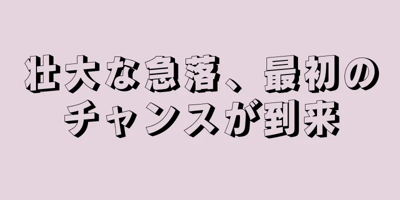 壮大な急落、最初のチャンスが到来