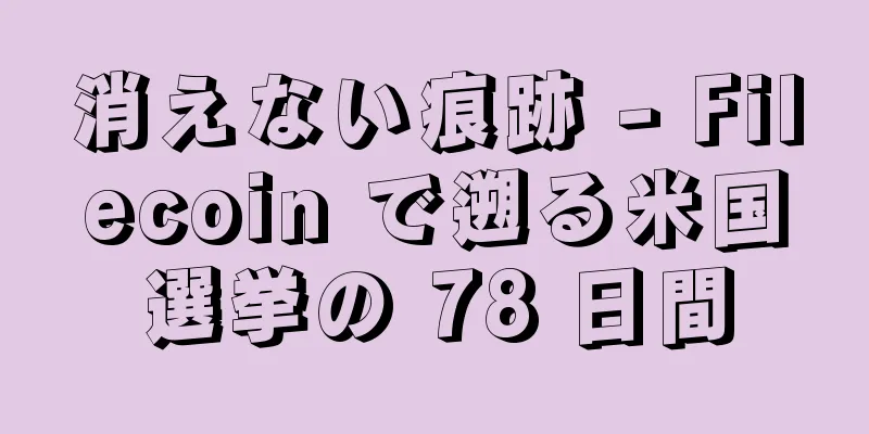 消えない痕跡 - Filecoin で遡る米国選挙の 78 日間