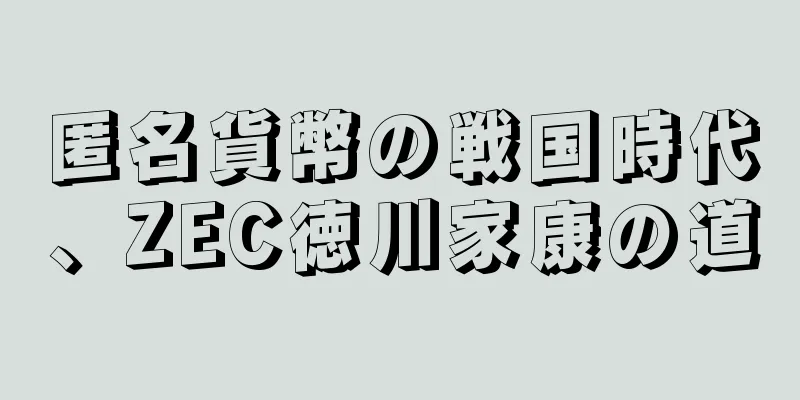 匿名貨幣の戦国時代、ZEC徳川家康の道