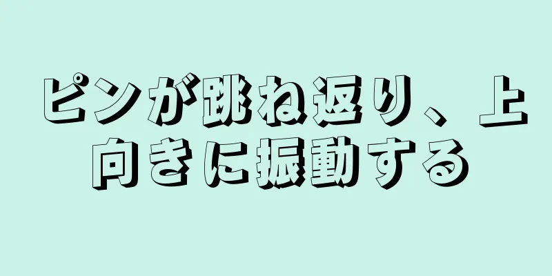ピンが跳ね返り、上向きに振動する