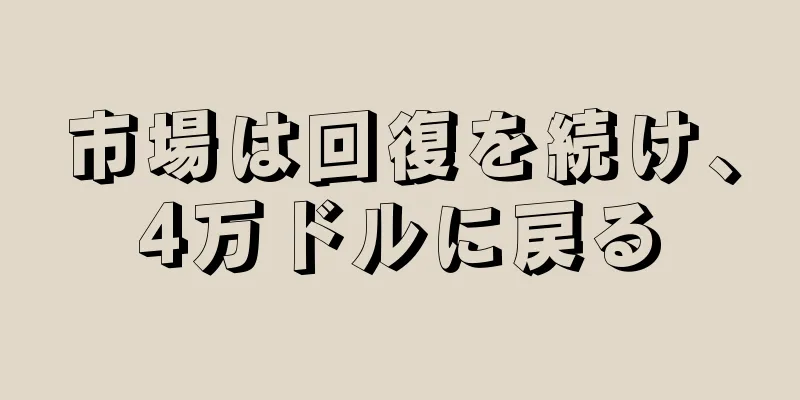 市場は回復を続け、4万ドルに戻る