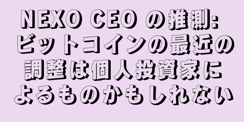 NEXO CEO の推測: ビットコインの最近の調整は個人投資家によるものかもしれない