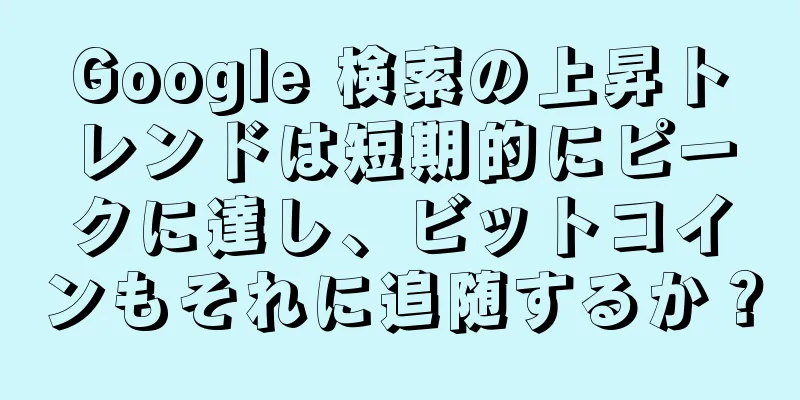 Google 検索の上昇トレンドは短期的にピークに達し、ビットコインもそれに追随するか？