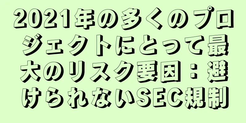 2021年の多くのプロジェクトにとって最大のリスク要因：避けられないSEC規制