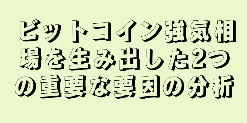 ビットコイン強気相場を生み出した2つの重要な要因の分析
