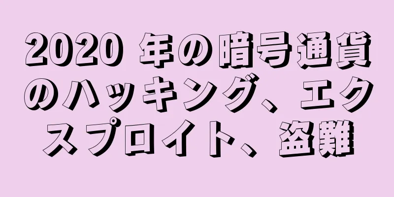 2020 年の暗号通貨のハッキング、エクスプロイト、盗難
