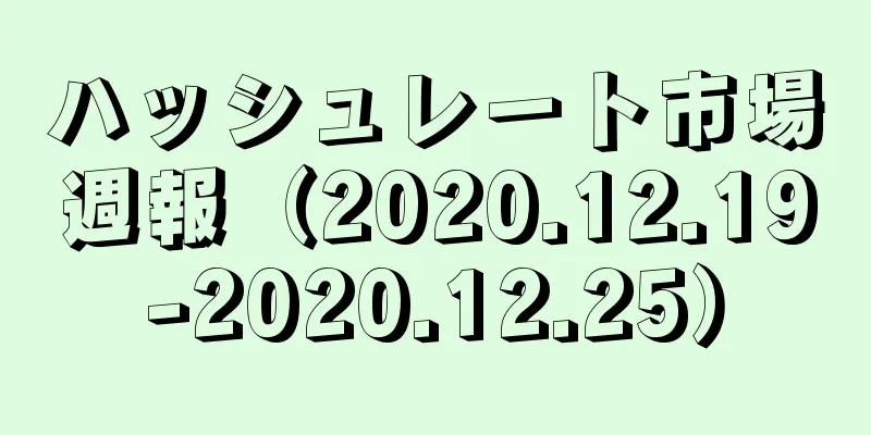 ハッシュレート市場週報（2020.12.19-2020.12.25）