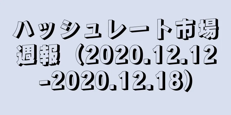 ハッシュレート市場週報（2020.12.12-2020.12.18）
