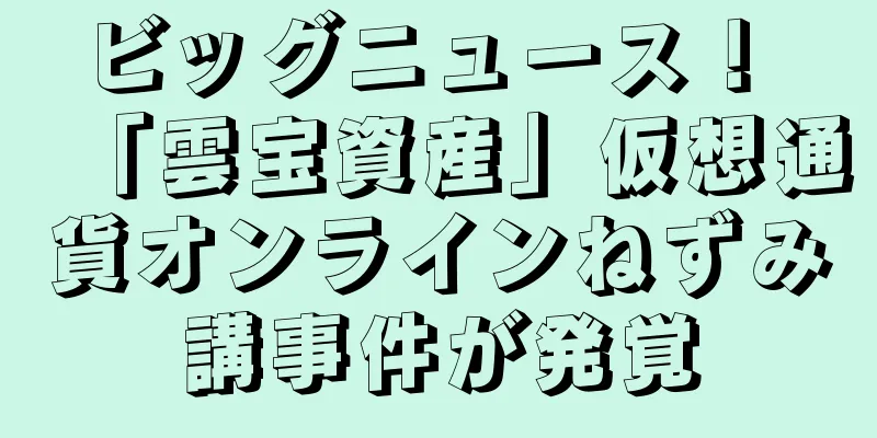 ビッグニュース！ 「雲宝資産」仮想通貨オンラインねずみ講事件が発覚